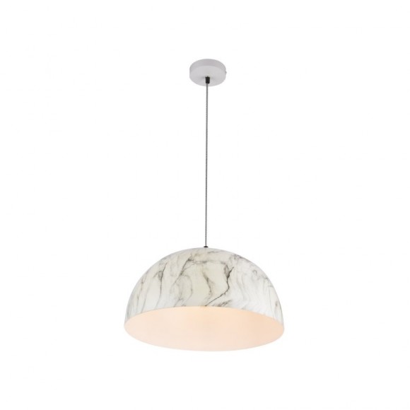 Globo 58323HM závěsné stropní svítidlo Sandra 1x60W | E27 - imitace mramoru, bílá