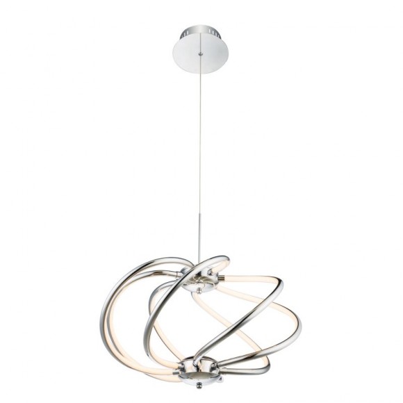 Globo 67823-40H LED závěsné stropní svítidlo Wave 1x40W | 2000lm | 3000K - chrom