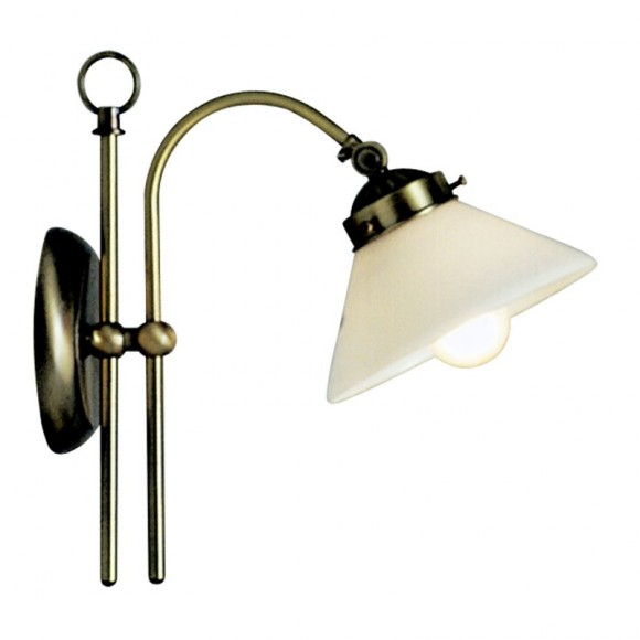 Globo 6872 nástěnná lampa Landlife 1x40W | E14 - mosaz, opál