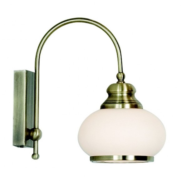 Globo 6900-1W nástěnná lampa Nostalgika 1x40W | E14 - mosaz, opál