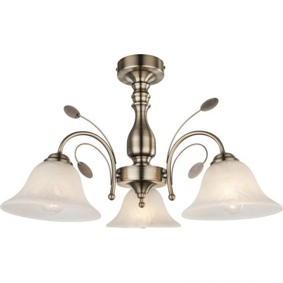 Globo 69007-3 přisazené stropní svítidlo Posadas 3x60W | E27- mosaz, bílá