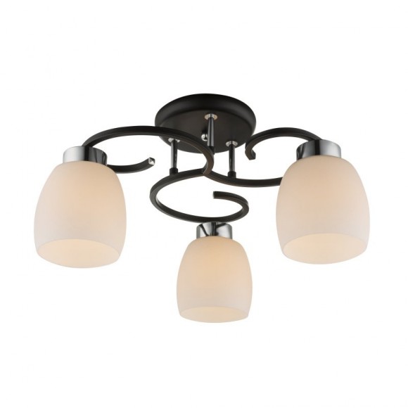 Globo 69018-3 přisazené stropní svítidlo Pessoa IV 3x40W | E27 - černá, opál, chrom