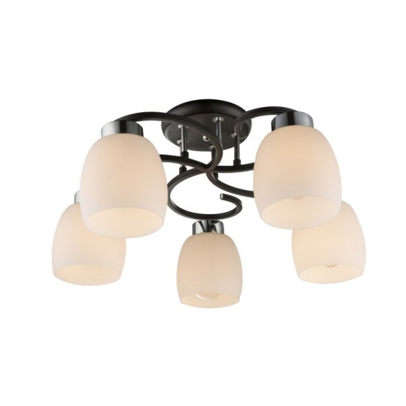 Globo 69018-5 přisazené stropní svítidlo Pessoa IV 5x40W | E27 - černá, opál, chrom