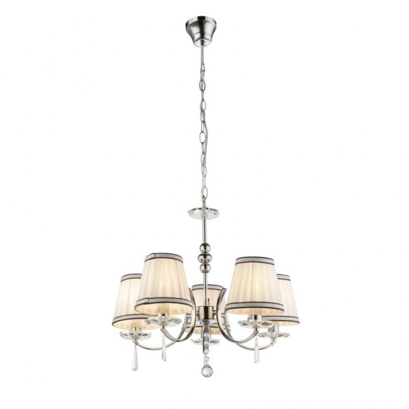 Globo 69032-5 závěsné stropní svítidlo Valle 5x40W | E14 - chrom, bílá