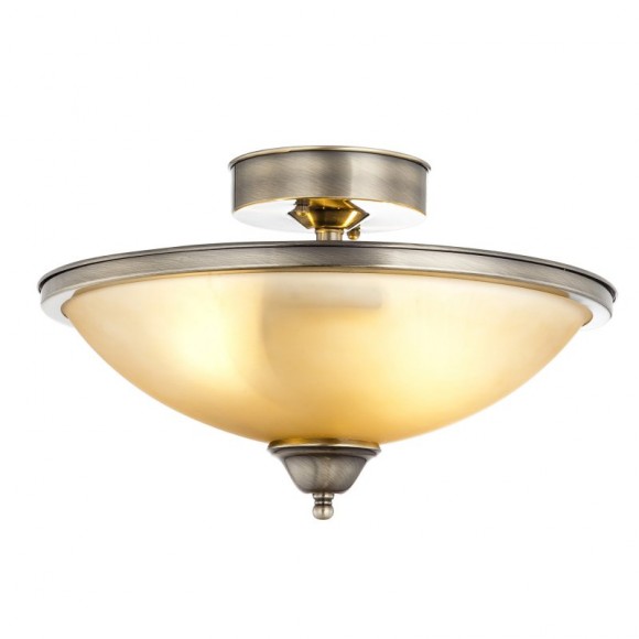 Globo 6905-2D přisazené stropní svítidlo Sassari 1x60W | E27 - mosaz, jantar