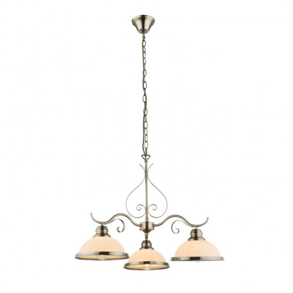 Globo 6906-3 závěsné stropní svítidlo Sassari 3x60W | E27 - mosaz, bílá