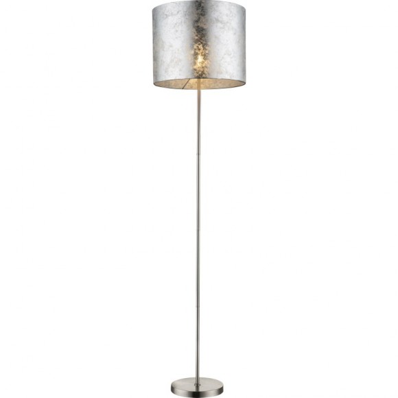 Globo 15188S stojací svítidlo Amy 1x60W | E27 - matný nikl, stříbrná