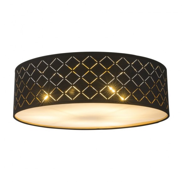 Globo 15229D6 stropní svítidlo Clarke 1x60W | E27 - černá, matný nikl, zlatá