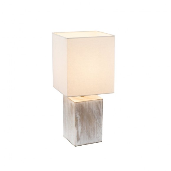 Globo 21699 stolní svítidlo Ilona 1x40W | E14 - dřevo, bílá