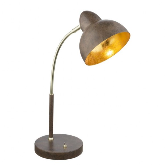 Globo 24703R stolní lampička Anita 1x25W | E14 - vypínač na těle, mosaz, rez