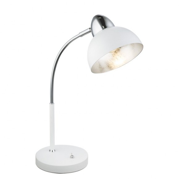 Globo 24703W stolní svítidlo Anita 1x25W | E14 - chrom, bílá