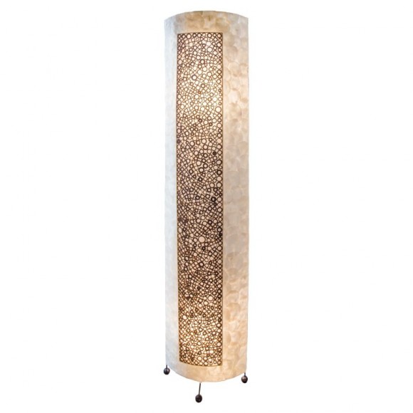 Globo 25819 stojací svítidlo 2x40W | E27 - imitace mušle, hnědá
