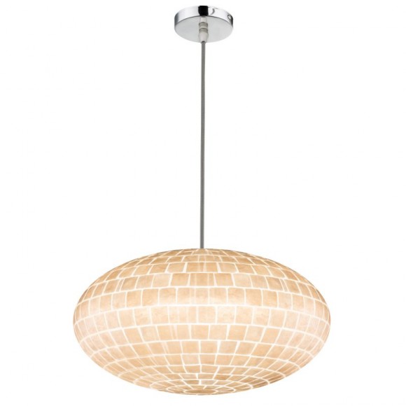 Globo 25838H závěsné stropní svítidlo Bali 1x40W | E27 - matný nikl, imitace mušle