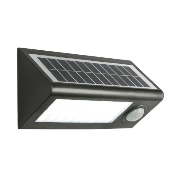 Globo 3727S LED venkovní solární nástěnné svítidlo Solar s pohybovým čidlem 36x0,2W | 320lm | 6500K | IP65 - 3 světelné režimy, černá