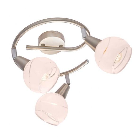 Globo 54341-3G LED přisazené stropní svítidlo Elliott 3x5W | E14 LED | 960lm | 3000K - matný nikl