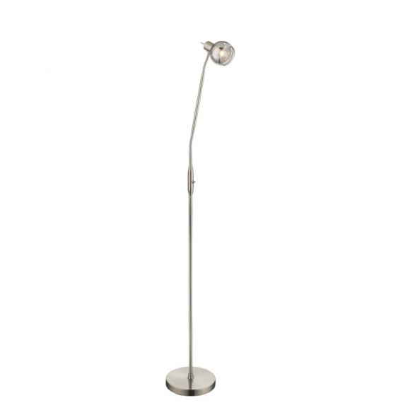 Globo 54348-1S stojací svítidlo Lara 1x4W | E14 LED | 320 lm | 3000K - ohebné rameno, matný nikl