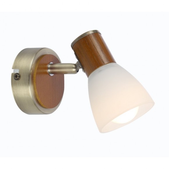 Globo 54353-1 nástěnné svítidlo Itasy 1x40W | E14 - hnědá, bílá, opál