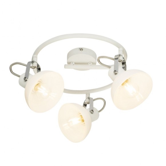 Globo 54657-3 přisazené stropní svítidlo Amory 3x40W | E14 - nastavitelné, chrom, bílá