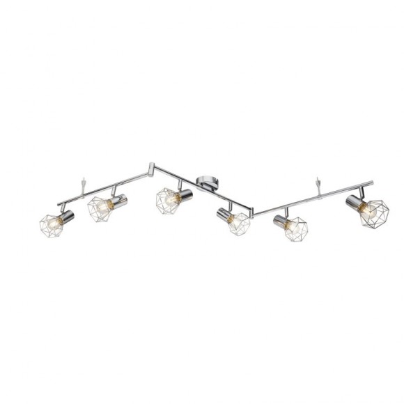 Globo 54802-6 přisazené stropní bodové svítidlo Xara I 6x40W | E14 - nastavitelné, chrom