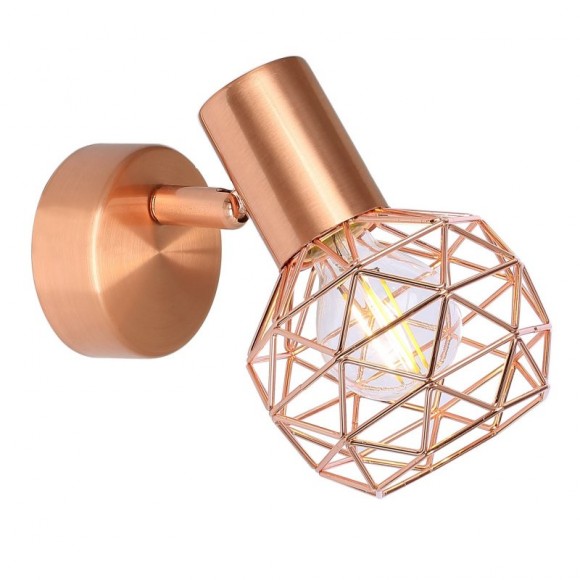 Globo 54805-1 nástěnné bodové svítidlo Xara 1x40W | E14 - měďěná