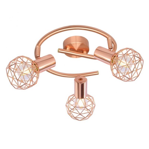 Globo 54805-3 přisazené stropní svítidlo Xara 3x40W | E14 - měďěná