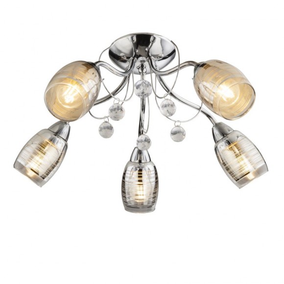 Globo 56688-5 přisazené stropní svítidlo Lilly I 5x40W | E14 - chrom, průhledná