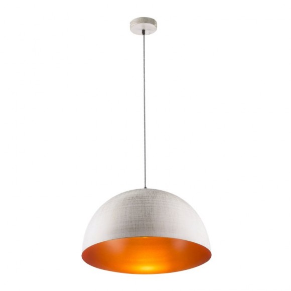 Globo 58323HW závěsné stropní svítidlo Sandra 1x60W | E27 - bílá, zlatá
