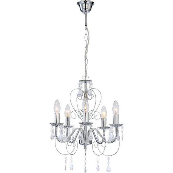 Globo 63128-5 závěsné stropní svítidlo Pinja 5x40W | E14 - chrom