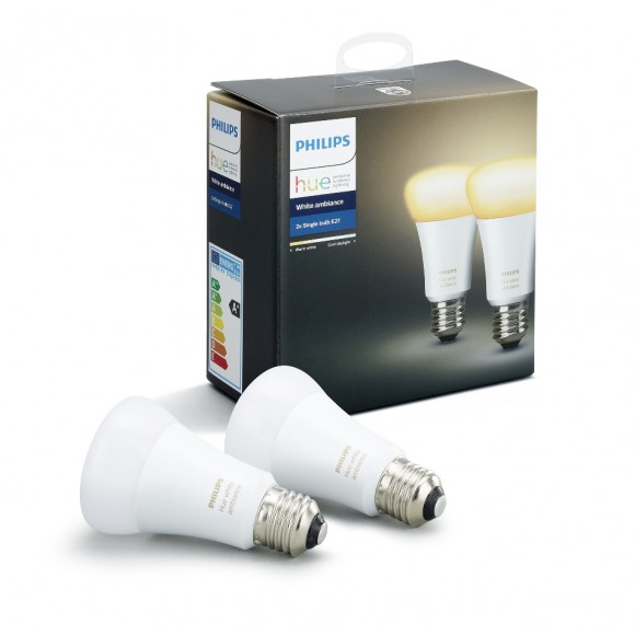 Philips Hue 8718696729083 LED žárovka 1x9,5W | E27 | 806lm | 2200-6500K - double pack; White