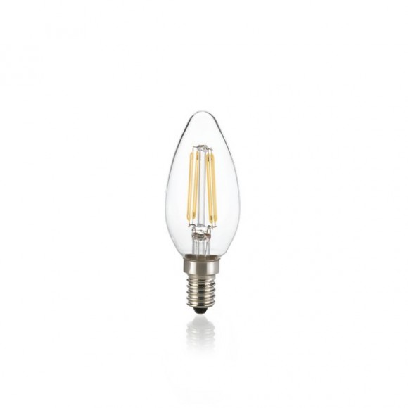 Ideal Lux 188928 LED žárovka Filament B35 1x4W | E14 | 320lm | 3000K - stmívatelná, čirá