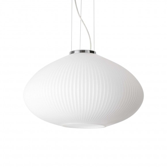 Ideal Lux 264523 závěsné stropní svítidlo Plisse Sp1 1x60W | E27 - chrom, bílá