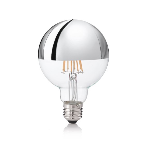 Ideal Lux 135526 LED žárovka Filament G95 1x9W | 930lm | 3000K - chrom