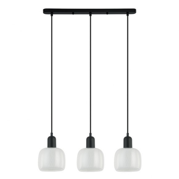 Italux PND-67594-3-BK+CL závěsné stropní svítidlo Lamezia E27