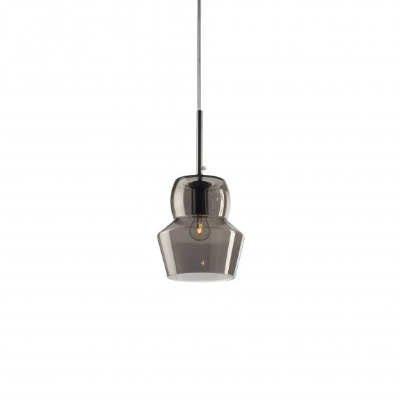Ideal Lux 002040 závěsné stropní svítidlo Zeno Small Grigio 1x40W|E14 - kouřové