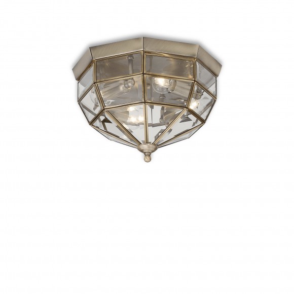 Ideal Lux 004426 přisazené stropní svítidlo Norma Parete 3x40W | E14 - mosaz