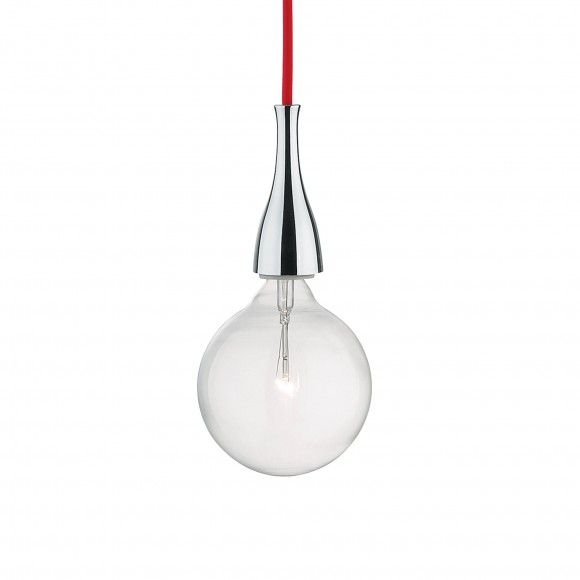 Ideal Lux 009384 závěsné stropní svítidlo Minimal Cromo 1x70W|E27 - červené