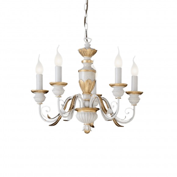 Ideal Lux 012865 závěsné stropní svítidlo Firenze 5x40W | E14 - bílá