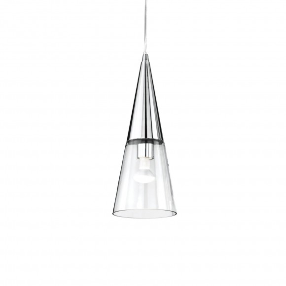 Ideal Lux 017440 závěsné stropní svítidlo Cono 1x40W | E14 - chrom