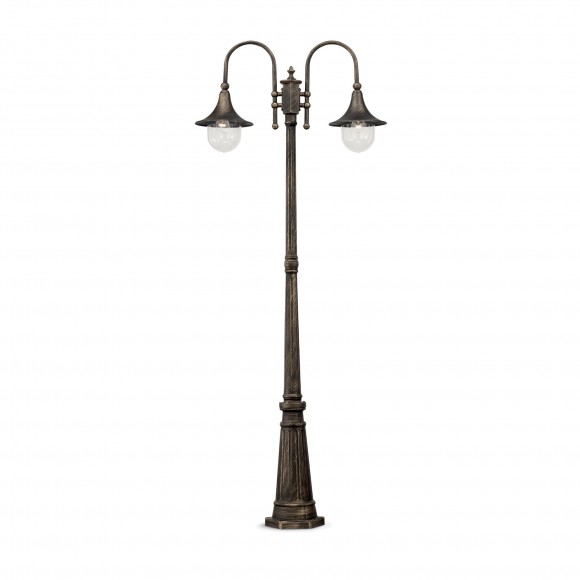 Ideal Lux 024097 venkovní lampa Cima 2x60W | E27 | IP44 - černo-zlatá