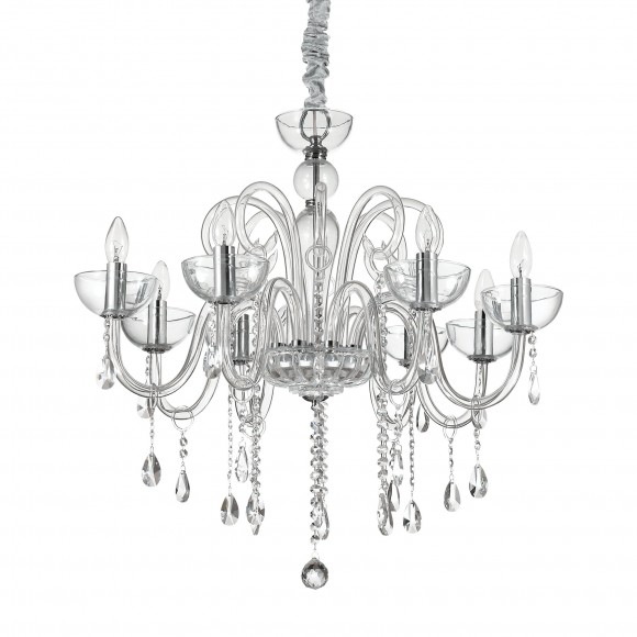 Ideal Lux 027630 závěsné stropní svítidlo Canaletto Transparente 8x40W|E14