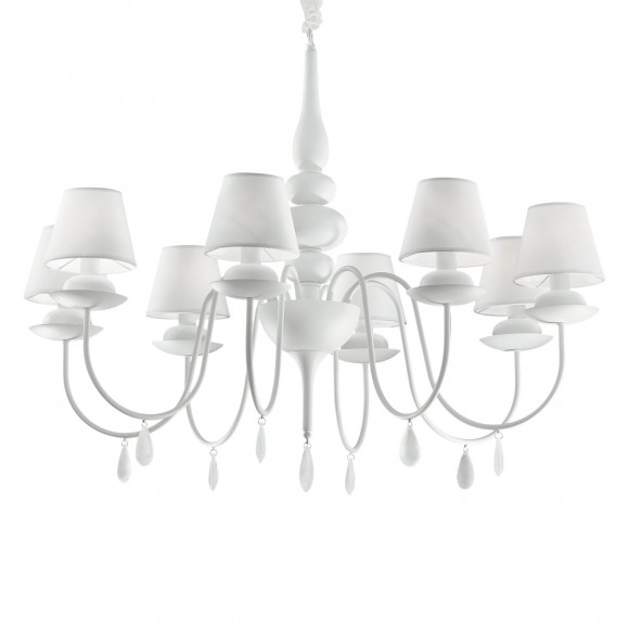 Ideal Lux 035574 závěsné stropní svítidlo Blanche 8x40W|E14 - bílé