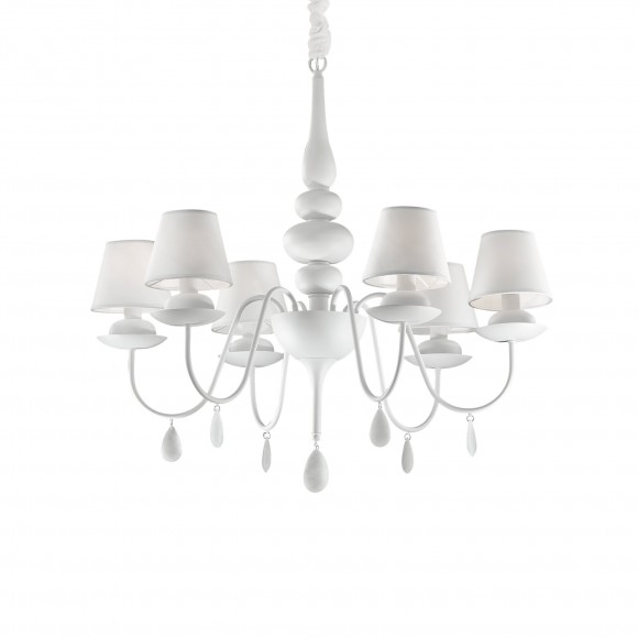 Ideal Lux 035581 závěsné stropní svítidlo Blanche 6x40W|E14 - bílé