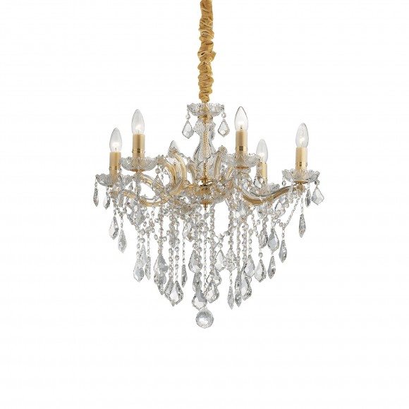 Ideal Lux 035635 závěsné stropní svítidlo Florian 6x40W | E14 - zlatá