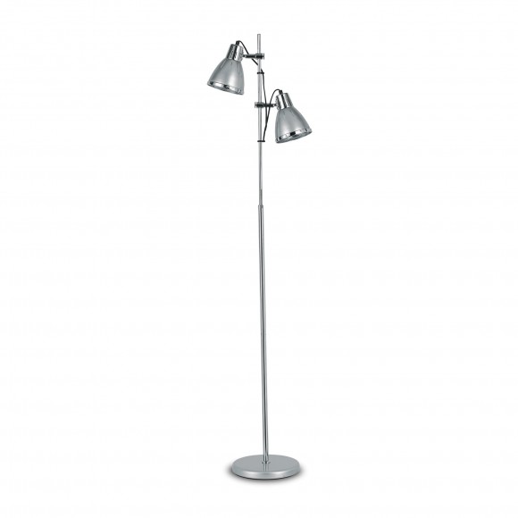 Ideal Lux 042794 stojací lampa Elvis 2x60W|E27 - stříbrná