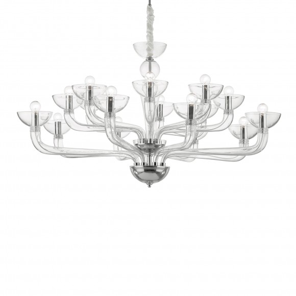 Ideal Lux 044248 závěsné stropní svítidlo Casanova Transparente 16x40W | E14 - čirá