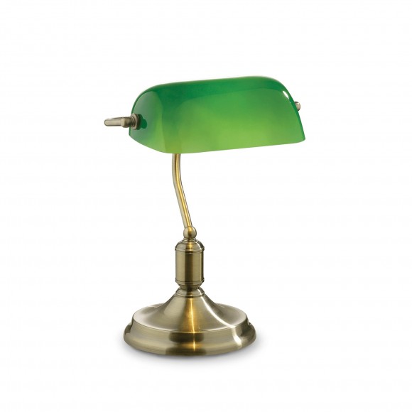 Ideal Lux 045030 stolní bankéřská lampička Lawyer 1x60W|E27 - mosaz, zelená