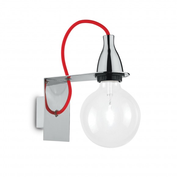 Ideal Lux 045207 nástěnné svítidlo Minimal Cromo 1x70W|E27 - červená