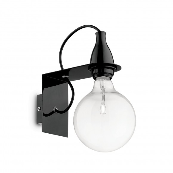 Ideal Lux 045214 nástěnné svítidlo Minimal Nero 1x70W|E27 - černé