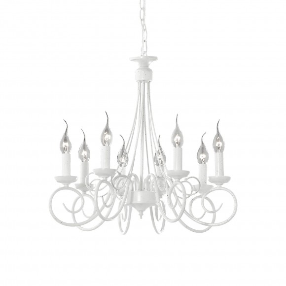 Ideal Lux 066639 závěsné stropní svítidlo Brandy 8x40W|E14 - bílá
