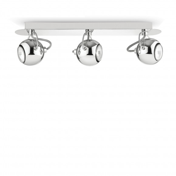 Ideal Lux 066813 přisazené stropní bodové svítidlo Lunare 3x28W|GU10 - chrom